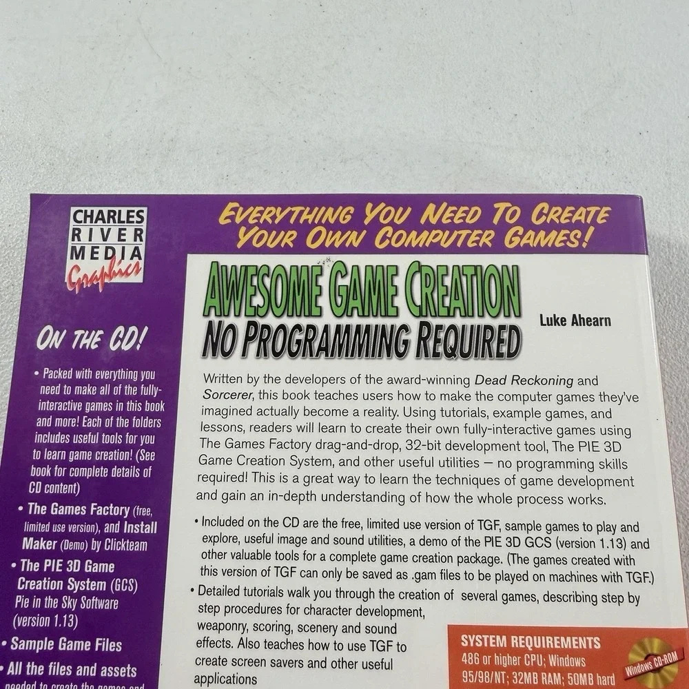 Awesome Game Creation: No Programming Required W/ CD Luke Ahearn‎ 2000 NEW